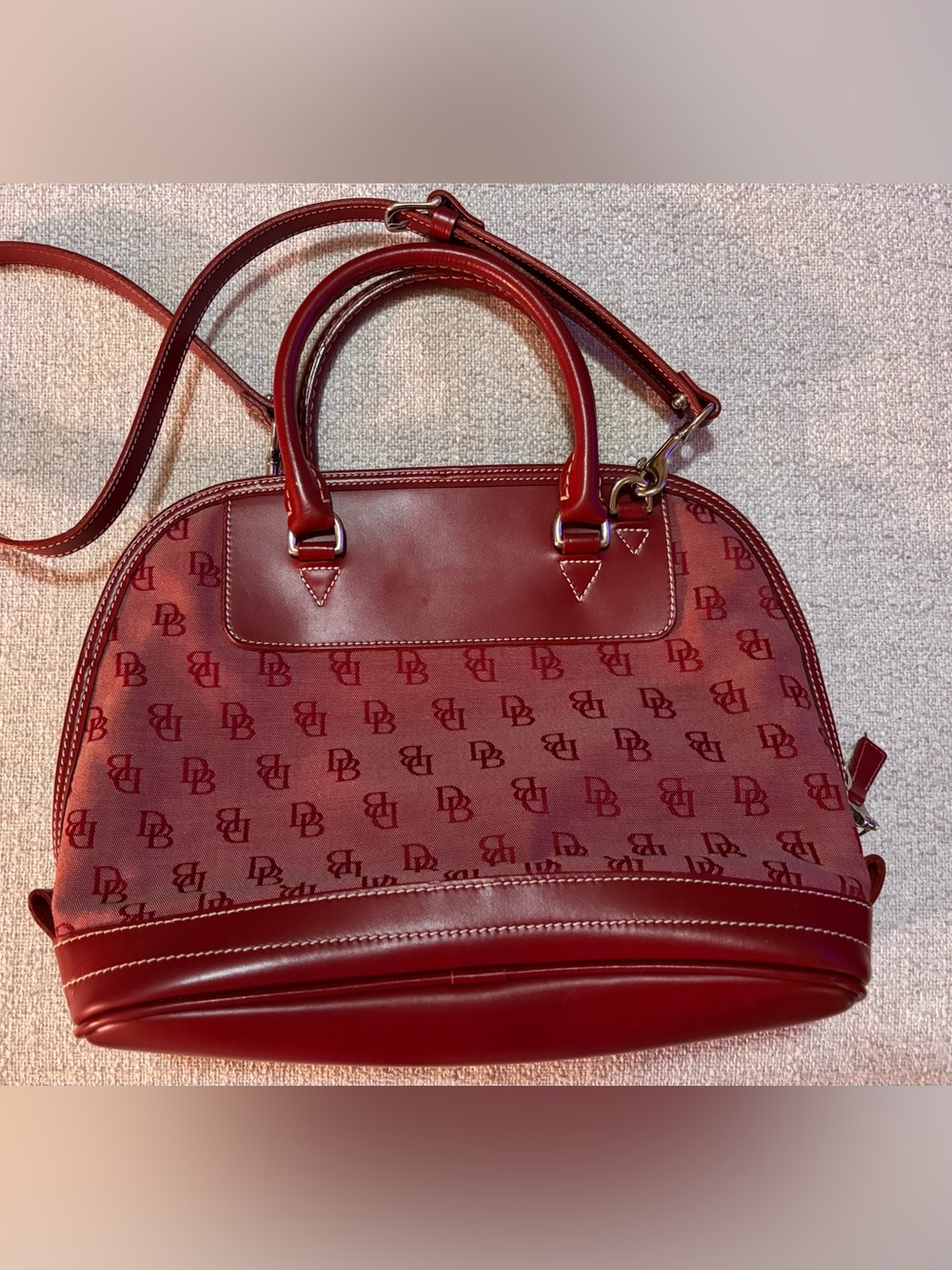 Vintage Signature Red Dome Dooney & Bourke Satchel - Picture 3 of 12